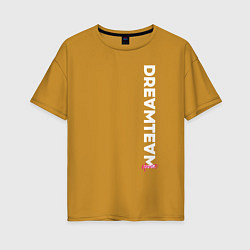 Футболка оверсайз женская DreamTeam, цвет: горчичный