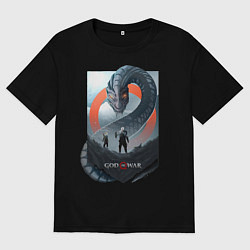 Женская футболка оверсайз Кратос и Атрей