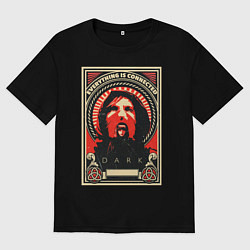 Женская футболка оверсайз DARK Тьма