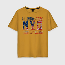 Женская футболка оверсайз Нью-Йорк Сити