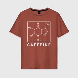 Женская футболка оверсайз Структура Кофеина