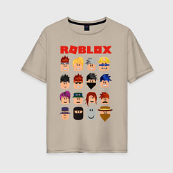 Футболка оверсайз женская ROBLOX, цвет: миндальный