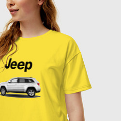 Футболка оверсайз женская Jeep, цвет: желтый — фото 2