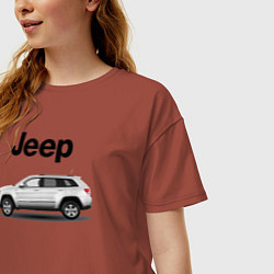 Футболка оверсайз женская Jeep, цвет: кирпичный — фото 2