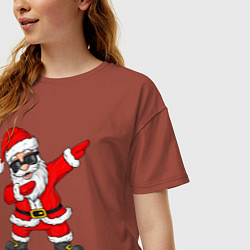 Футболка оверсайз женская Dabing Santa, цвет: кирпичный — фото 2