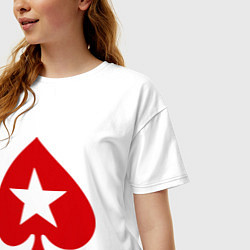 Футболка оверсайз женская Покер Пики Poker Stars, цвет: белый — фото 2