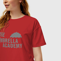 Футболка оверсайз женская Umbrella academy, цвет: красный — фото 2