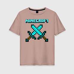 Женская футболка оверсайз Minecraft