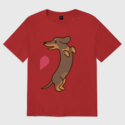 Женская футболка оверсайз Такса