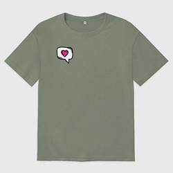 Женская футболка оверсайз Сердце