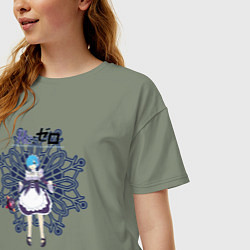 Футболка оверсайз женская Re zero, цвет: авокадо — фото 2