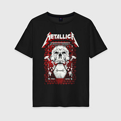 Женская футболка оверсайз Metallica art 01