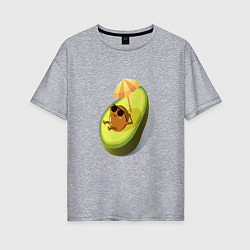 Женская футболка оверсайз Авокадо