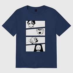 Женская футболка оверсайз Клинок рассекающий демонов