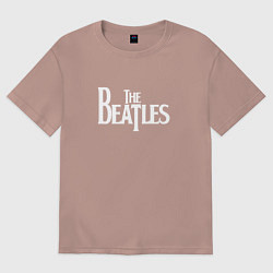 Футболка оверсайз женская The Beatles, цвет: пыльно-розовый