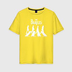 Футболка оверсайз женская The Beatles, цвет: желтый