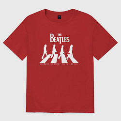Футболка оверсайз женская The Beatles, цвет: красный
