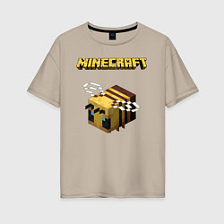 Футболка оверсайз женская Minecraft, цвет: миндальный