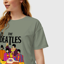 Футболка оверсайз женская THE BEATLES, цвет: авокадо — фото 2