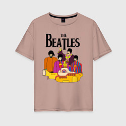 Футболка оверсайз женская THE BEATLES, цвет: пыльно-розовый