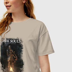 Футболка оверсайз женская Dark Souls Remastered, цвет: миндальный — фото 2