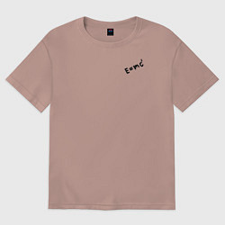 Футболка оверсайз женская Dr Stone Emc2, цвет: пыльно-розовый