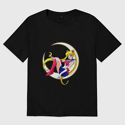Футболка оверсайз женская Sailor Moon, цвет: черный