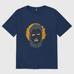 Футболка оверсайз женская Хулиган, цвет: тёмно-синий