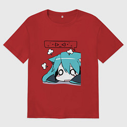 Женская футболка оверсайз Грусть