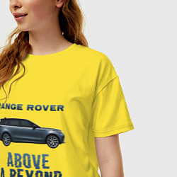 Футболка оверсайз женская Range Rover Above a Beyond, цвет: желтый — фото 2