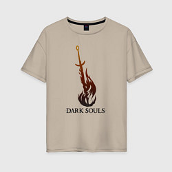Женская футболка оверсайз Dark Souls - Bonfire