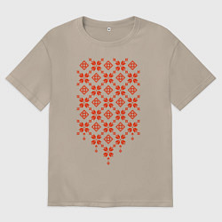 Женская футболка оверсайз Белорусская вышиванка