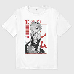 Женская футболка оверсайз Re:Zero Rem