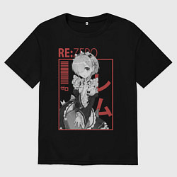 Женская футболка оверсайз Re:Zero Rem