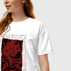 Футболка оверсайз женская Cyberpunk 2077 SAMURAI, цвет: белый — фото 2