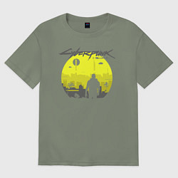 Женская футболка оверсайз Cyberpunk 2077 CITY