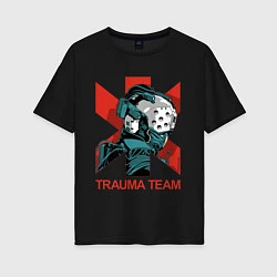 Женская футболка оверсайз TRAUMA TEAM Cyberpunk 2077