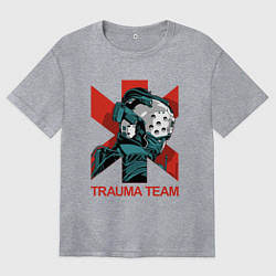 Футболка оверсайз женская TRAUMA TEAM Cyberpunk 2077, цвет: меланж