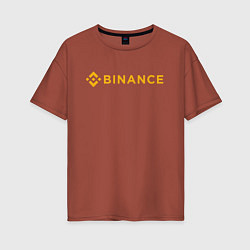 Женская футболка оверсайз BINANCE БИНАНС БИРЖА