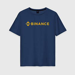 Женская футболка оверсайз BINANCE БИНАНС БИРЖА