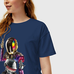 Футболка оверсайз женская Daft Punk, цвет: тёмно-синий — фото 2