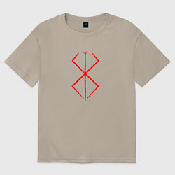 Футболка оверсайз женская BERSERK БЕРСЕРК КЛЕЙМО, цвет: миндальный