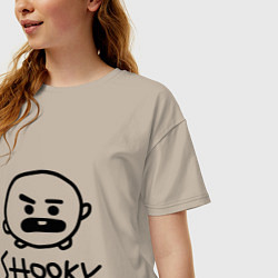 Футболка оверсайз женская SHOOKY BTS, цвет: миндальный — фото 2