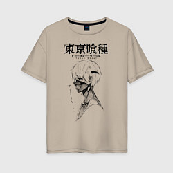 Женская футболка оверсайз Токийский гуль Кен Канеки