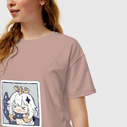 Футболка оверсайз женская Паймон, цвет: пыльно-розовый — фото 2