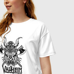 Футболка оверсайз женская Valheim, цвет: белый — фото 2