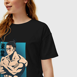 Футболка оверсайз женская Тодо, цвет: черный — фото 2