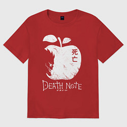 Футболка оверсайз женская DEATH NOTE ТЕТРАДЬ СМЕРТИ, цвет: красный