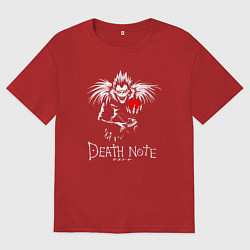 Футболка оверсайз женская DEATH NOTE ТЕТРАДЬ СМЕРТИ, цвет: красный