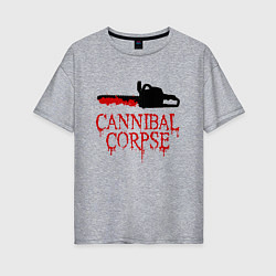 Футболка оверсайз женская Cannibal Corpse Труп Каннибала Z, цвет: меланж